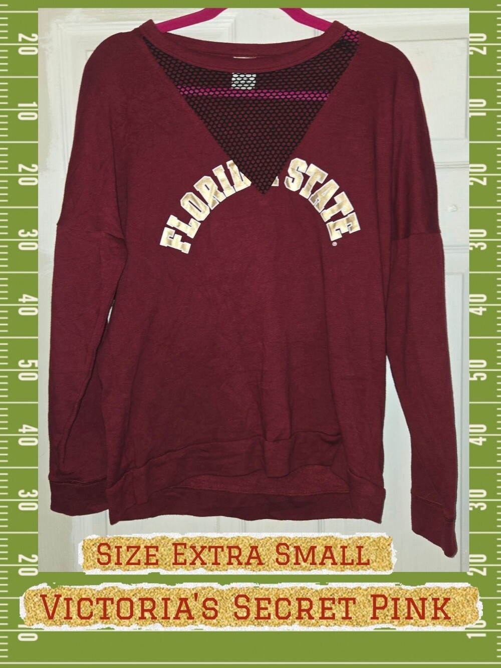 PINK Victoria's Secret Women's Florida State LS Sz XS